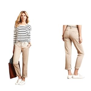 Anthropologie Pilcro and the Letterpress Hyphen Khaki Embroidered Chinos Pants